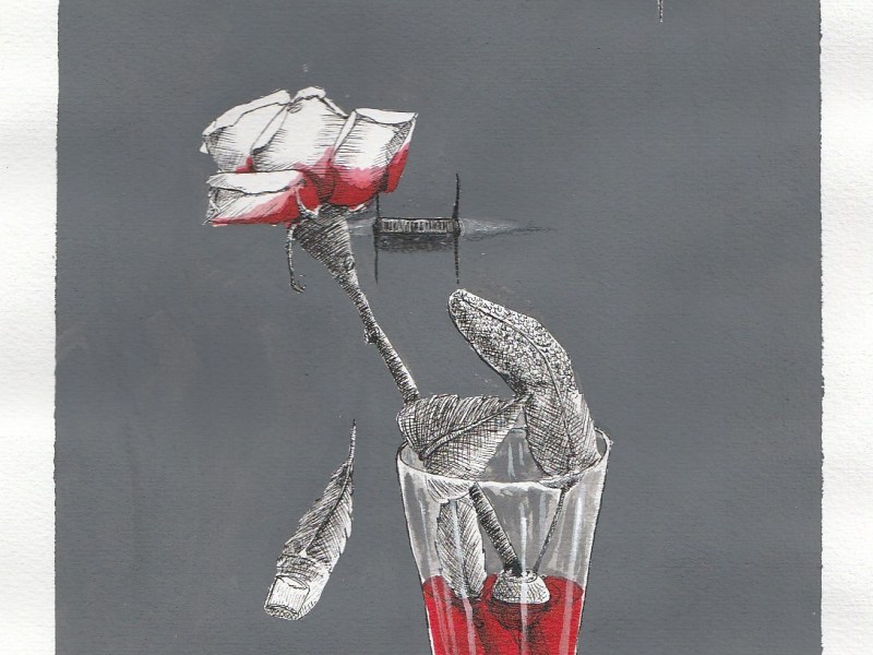 De los huesos cuelgan papeles de&nbsp;cometa