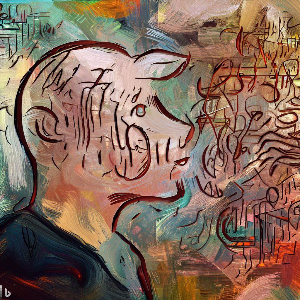 Onomatopeya para el chillido de un&nbsp;cerdo